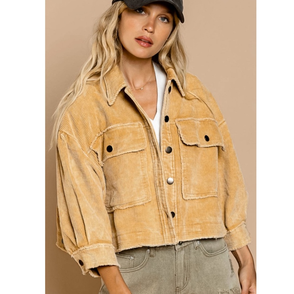 🎉HP🤍 Maisie Vintage Style Cropped Corduroy Jacket NWT - Picture 11 of 13